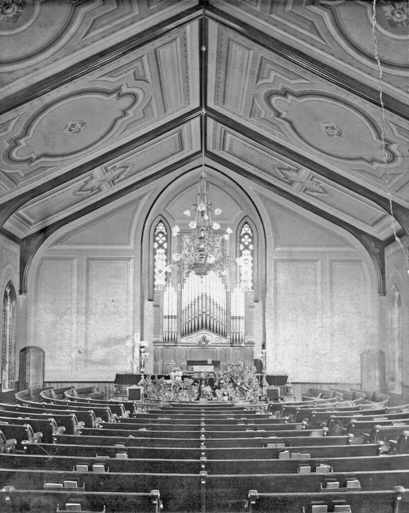Completed interior of St. Paul’s historic sanctuary